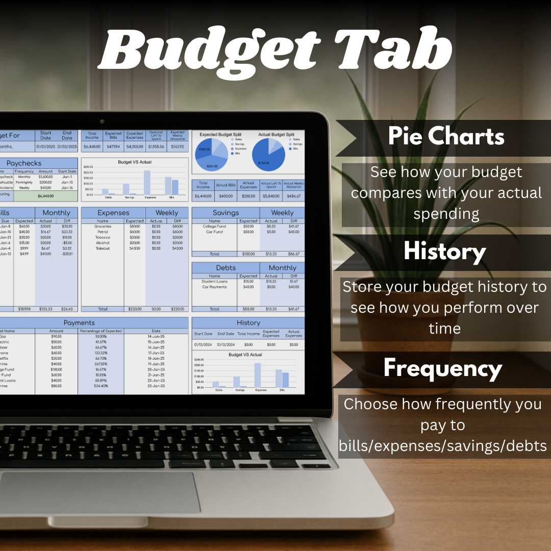 Budget Tracker payment calendar