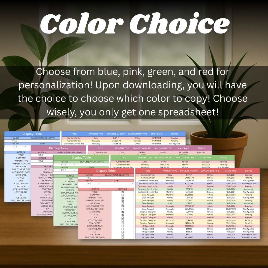Job Search Tracker instructions